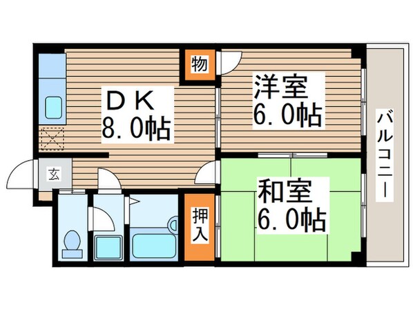 猪野マンションの物件間取画像